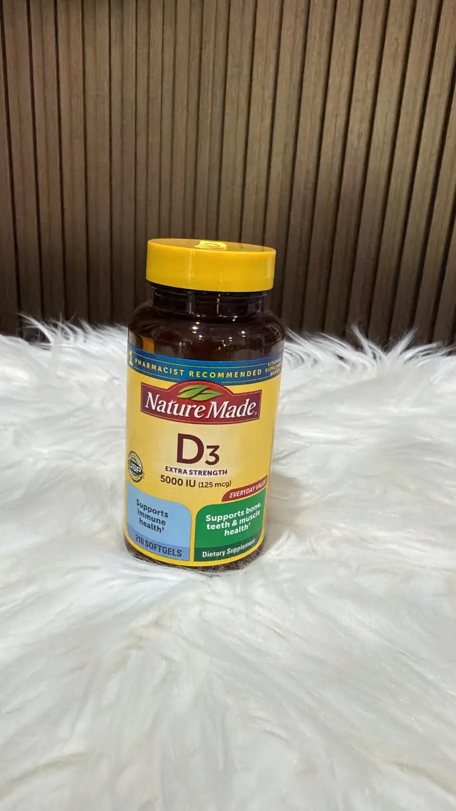 Nature Made vitamina D3 5000 IU de 210 softgels