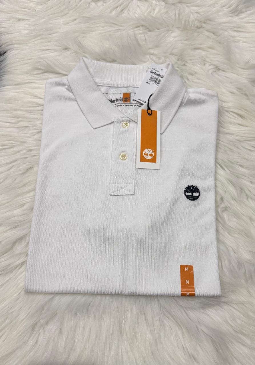 Polo Timberland blanco clásico para caballero
