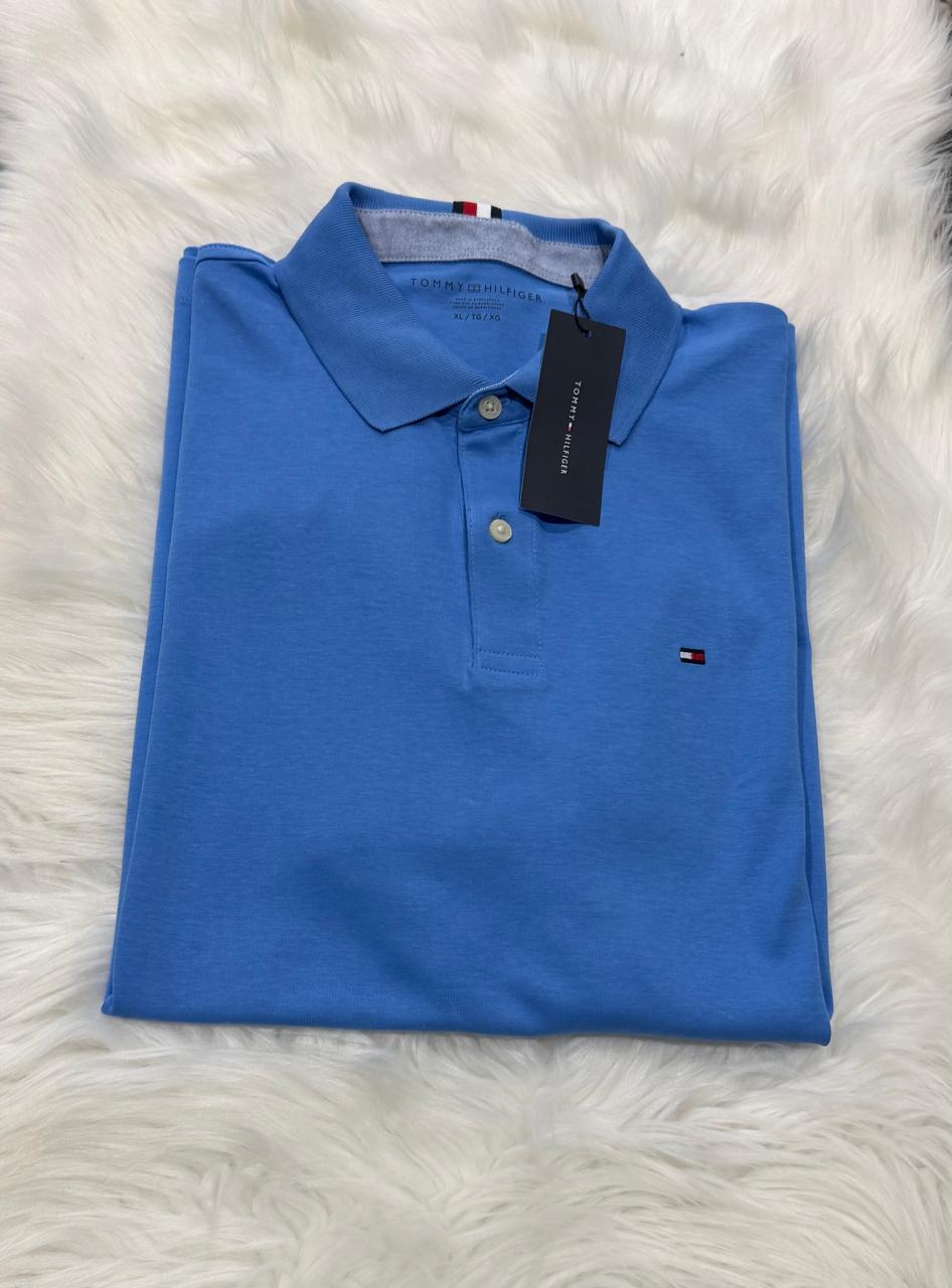 Polo Tommy Hilfiger azul clásico para caballero talla XL
