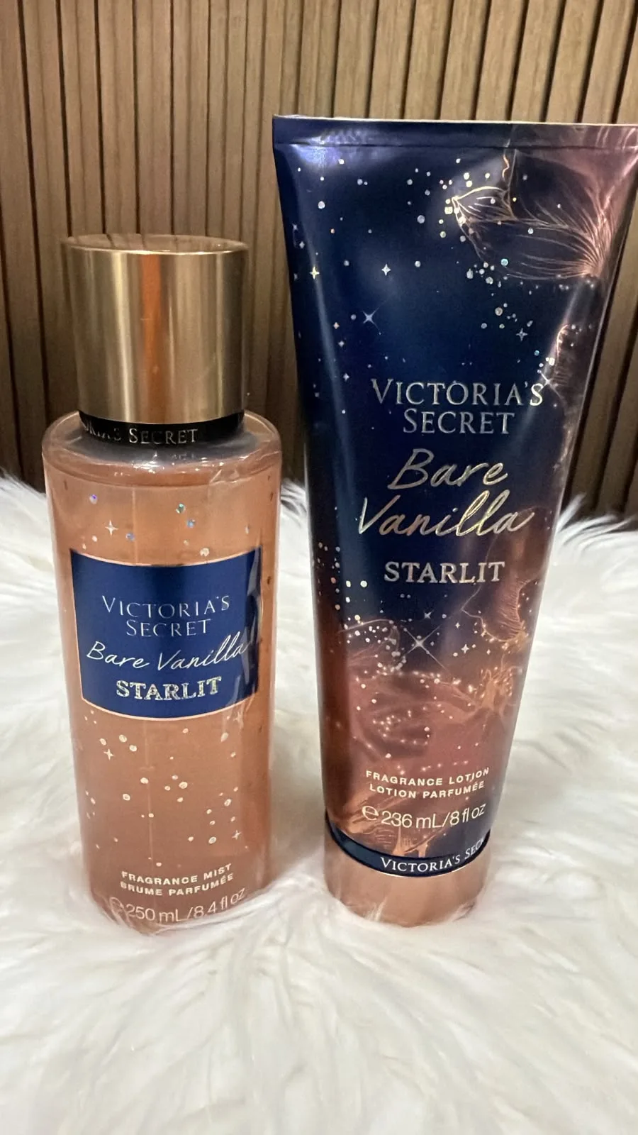 Set Victoria's Secret Bare Vanilla Starlit con mist y loción